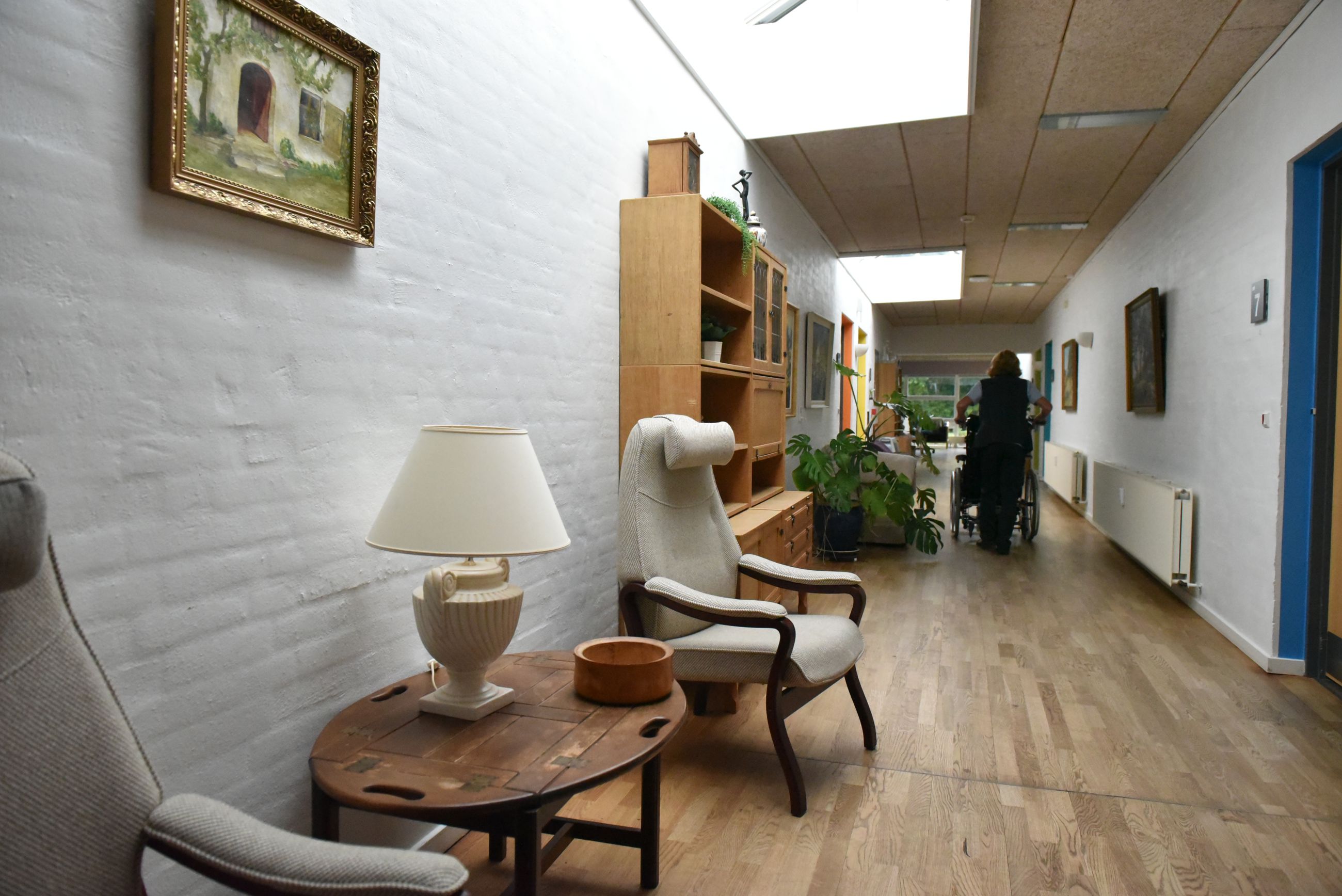 Hyggekrog med grå lænestole