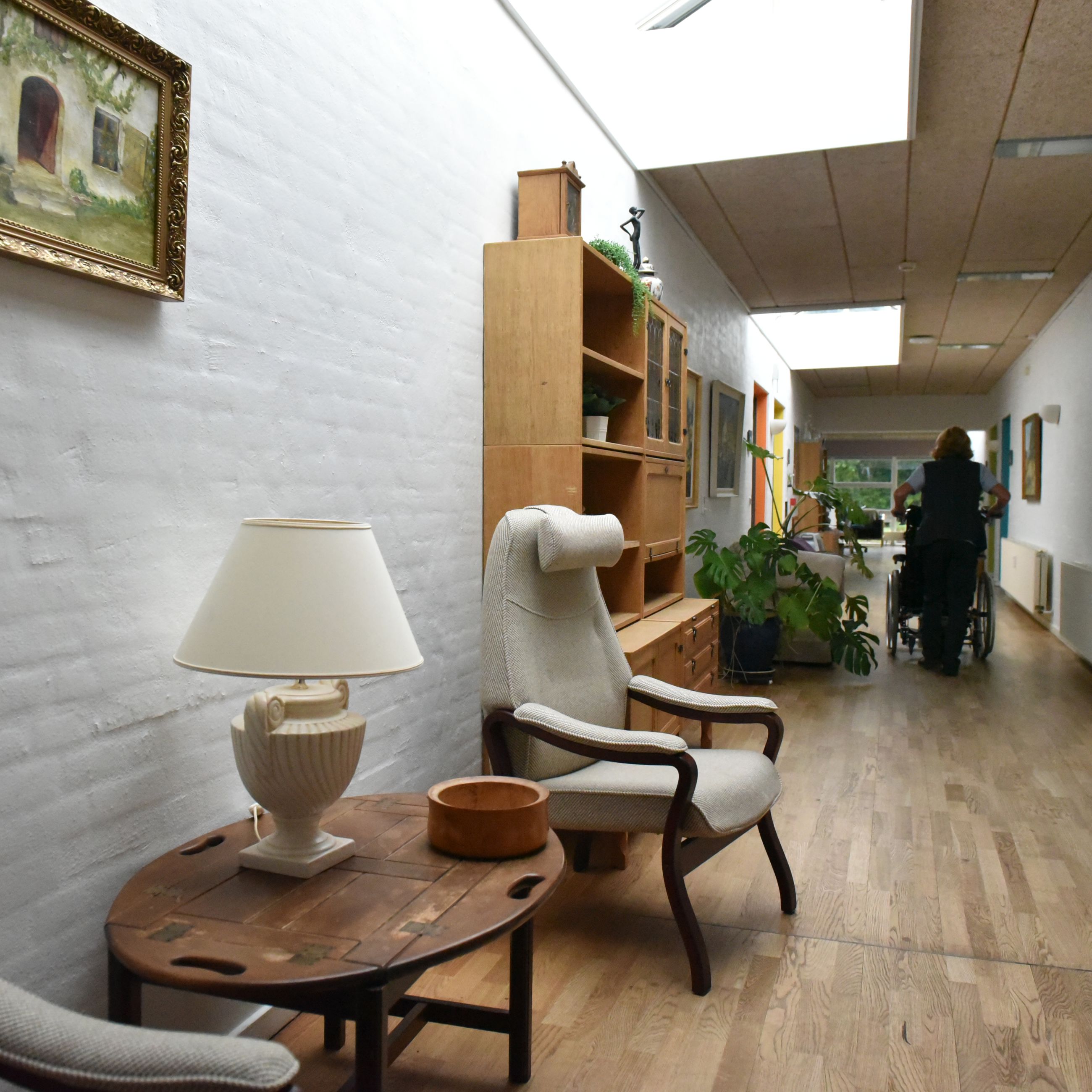 Hyggekrog med grå lænestole