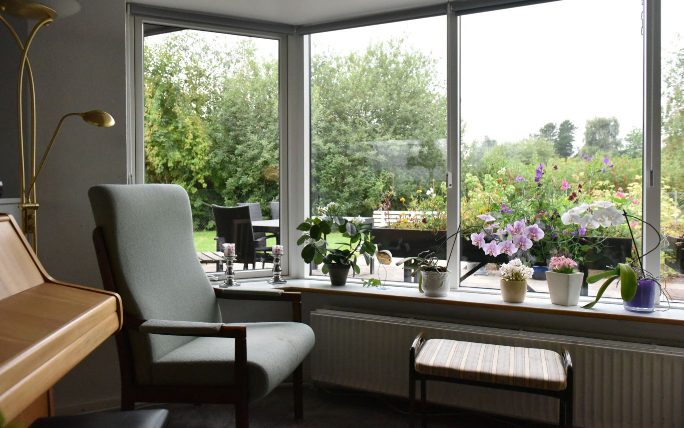 Hyggekrog med sofastol hos Kildevang
