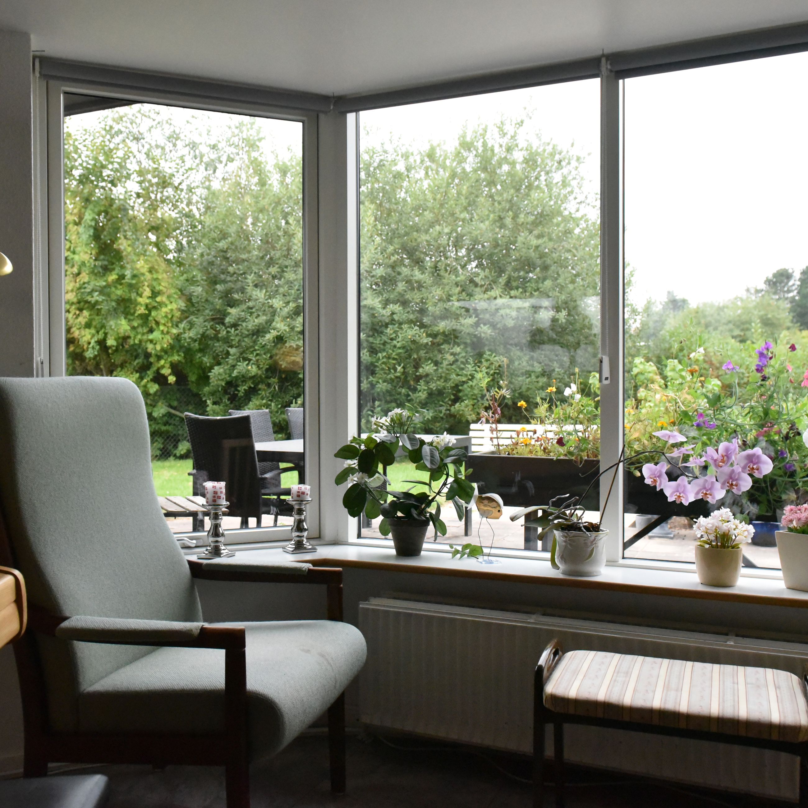 Hyggekrog med sofastol hos Kildevang