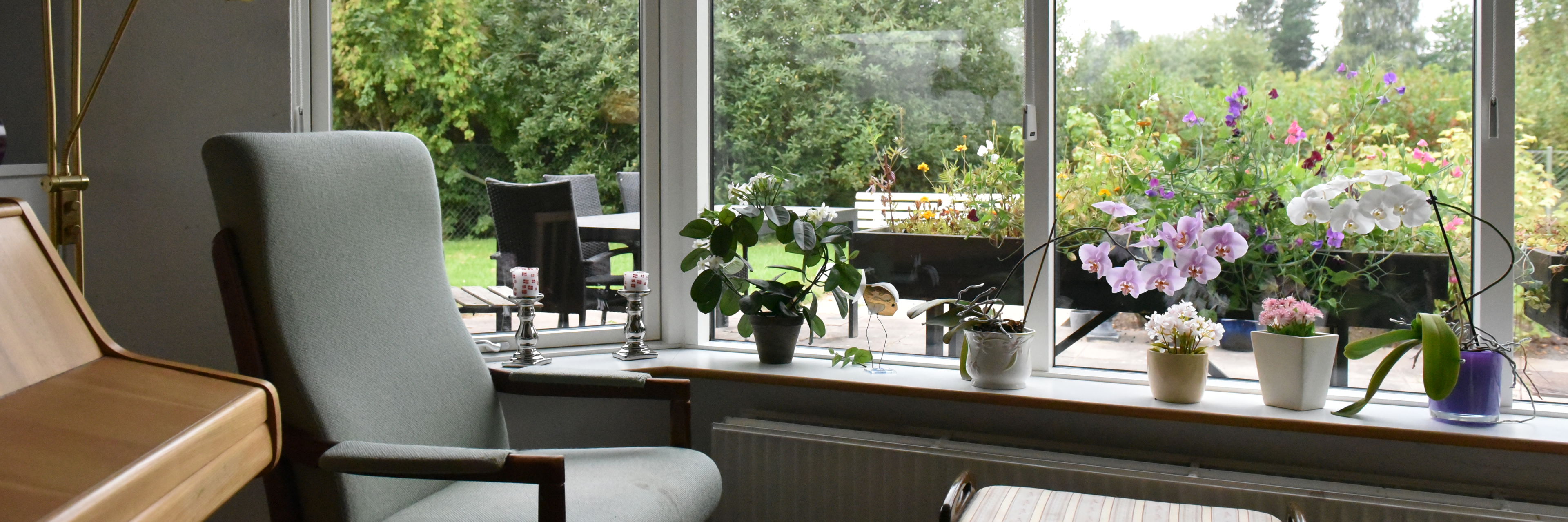Hyggekrog med sofastol hos Kildevang